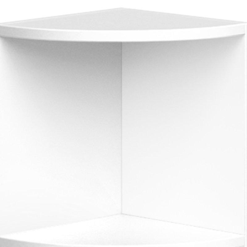Beyaz Endüstriyel Ahşap 5 Raflı Çizilmeye Dayanıklı Köşe Kitaplık - 30x181 cm - 141883