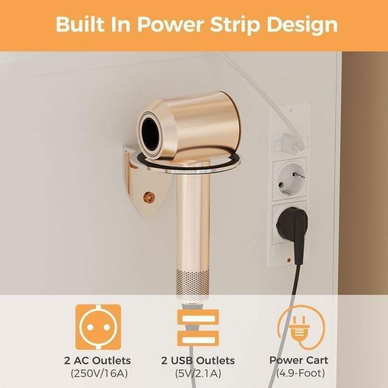 Beyaz Endüstriyel Ahşap 9 Çekmeceli USB ve Priz Girişli Puflu Makyaj Masası - 110x40x145 cm - 122347