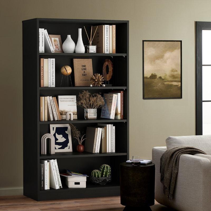Beyaz Endüstriyel Ahşap Ayarlanabilir Raflı Modern Kitaplık - 153x84 cm - 142021