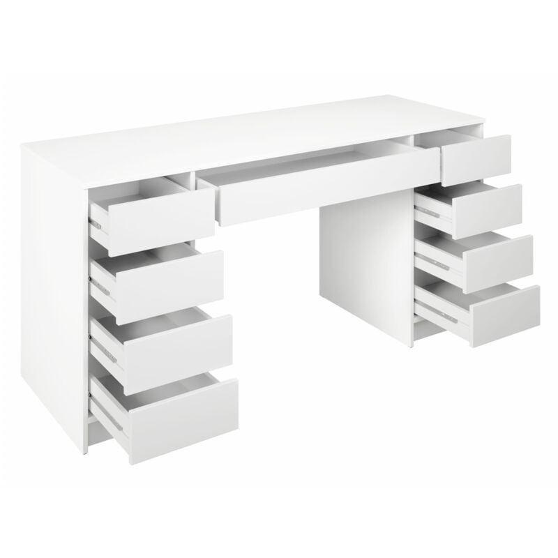 Beyaz Laminat Duvara Sabitleme Uyumlu Bilgisayar Masası-76x154x55 cm - 115316