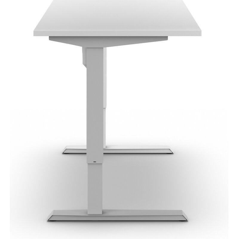 Beyaz Laminat Elektrikli Yükseklik Ayarlı Elektrikli Bilgisayar Masası-120x60x119 cm - 114681