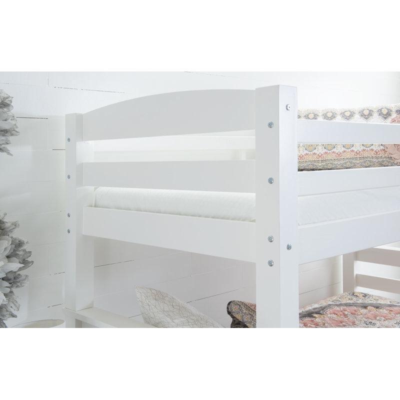 Beyaz Masif Çam Ayrılabilen Altı Geniş Ranza - 148x206 cm - 124605
