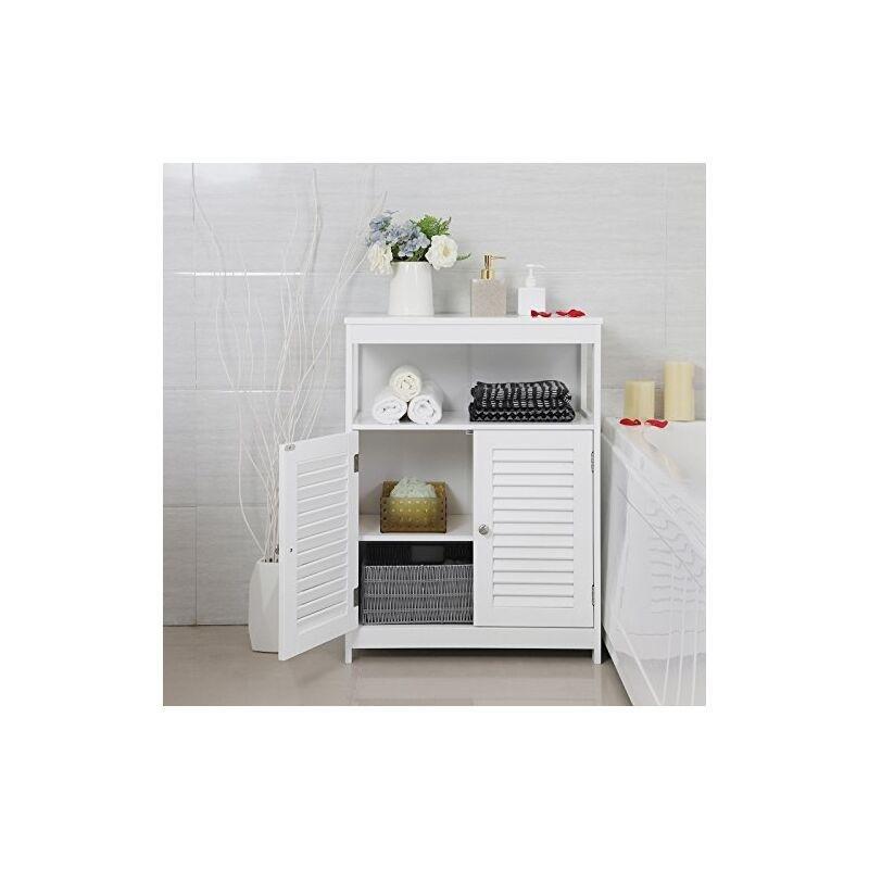 Beyaz MDF Ayarlanabilir Raflı Banyo Dolabı-30x60x80 cm - 113773