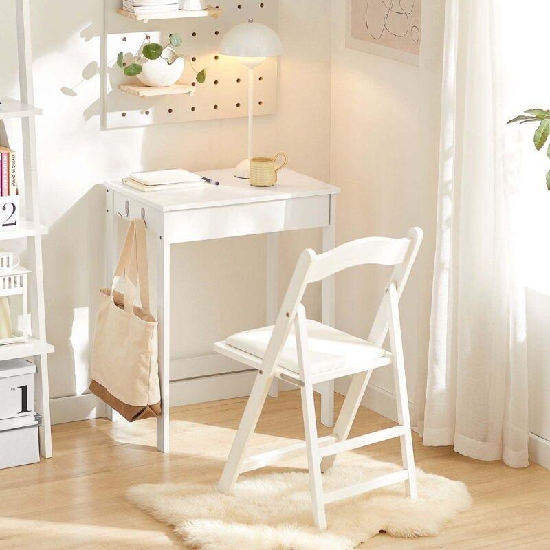 Beyaz MDF Çekmeceli Çocuk Bilgisayar Masası-60x40x76 cm - 116057