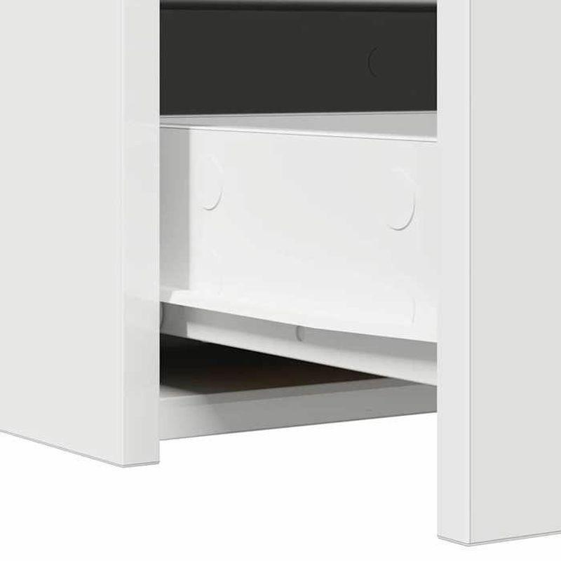 Beyaz MDF Duvara Monte Aynalı Çekmeceli Makyaj Masası - 83x40x70 cm - 122257