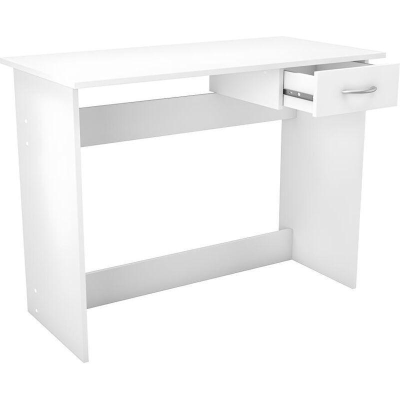 Beyaz MDF Melamin Kaplı Çekmeceli Çocuk Bilgisayar Masası-101x77x51 cm - 116164