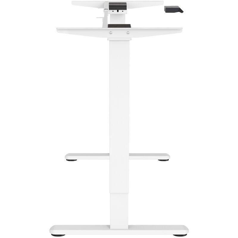 Beyaz Metal Çift Motorlu Hafızalı Elektrikli Bilgisayar Masası-140x59x72 cm - 114726