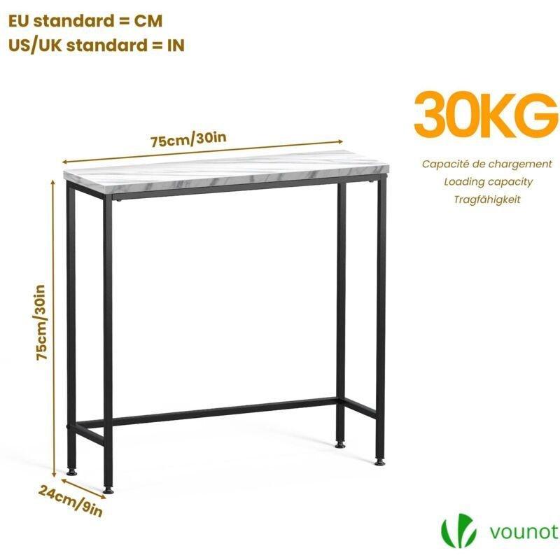 Beyaz Metal ve MDF Ayarlanabilir Ayaklı Endüstriyel Dresuar - 75x24x75 cm - 134086