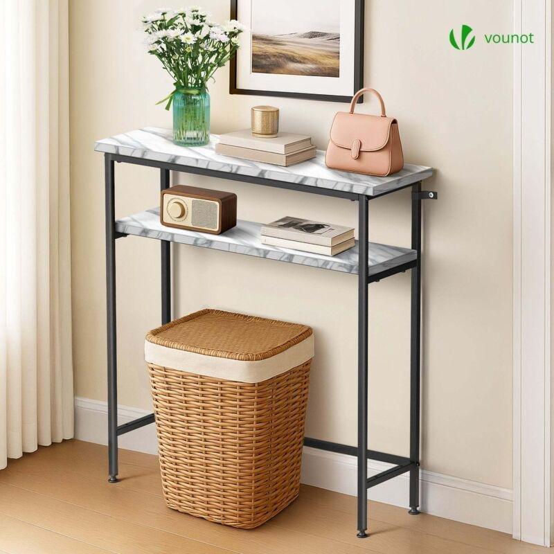 Beyaz Metal ve MDF İki Katlı Ayarlanabilir Raflı Endüstriyel Dresuar - 80x24x80 cm - 134093
