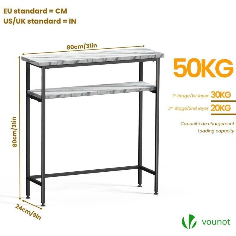 Beyaz Metal ve MDF İki Katlı Ayarlanabilir Raflı Endüstriyel Dresuar - 80x24x80 cm - 134093