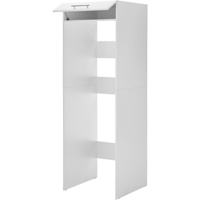 Beyaz Metal/Plastik Raflı Çamaşır makinesi dolabı-68x167x200 cm - 118095