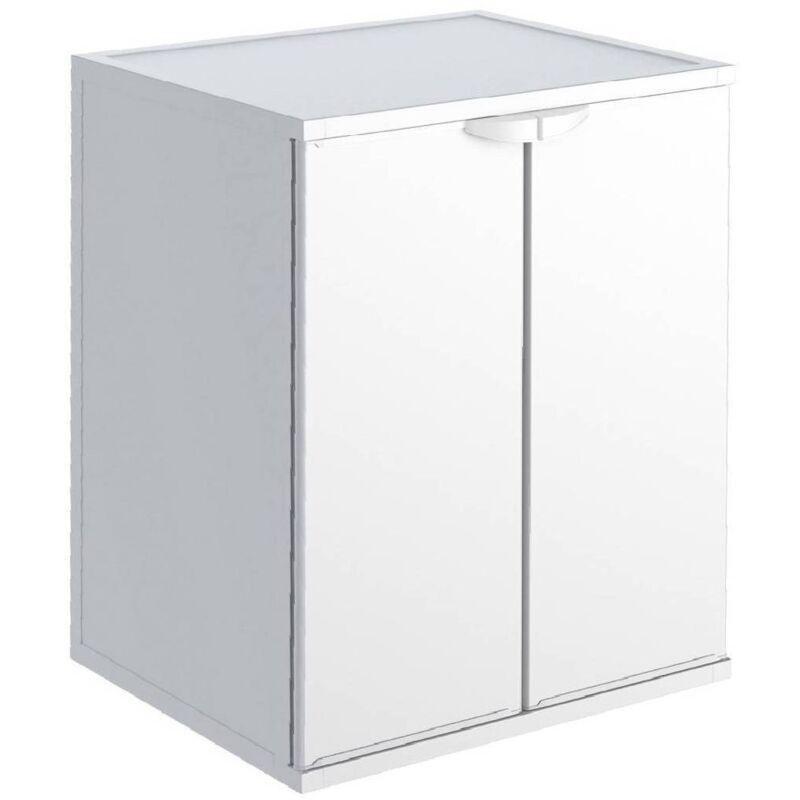 Beyaz Reçine Korumalı Kulp Çamaşır Makinesi Dolabı-69x65x88 cm - 118186