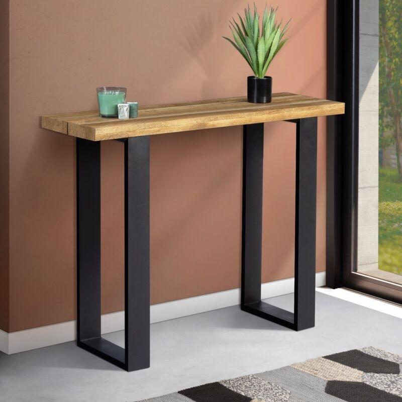 Beyaz Siyah Metal Ayaklı Çıtalı Tasarım Dresuar - 100x30x75 cm - 133906
