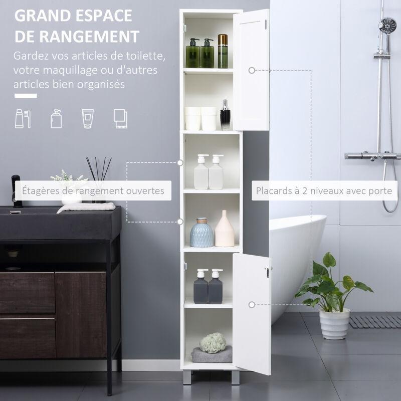 Beyaz Suntalam Metal Kulplu Aynalı Banyo Dolabı-30x28x180 cm - 114028