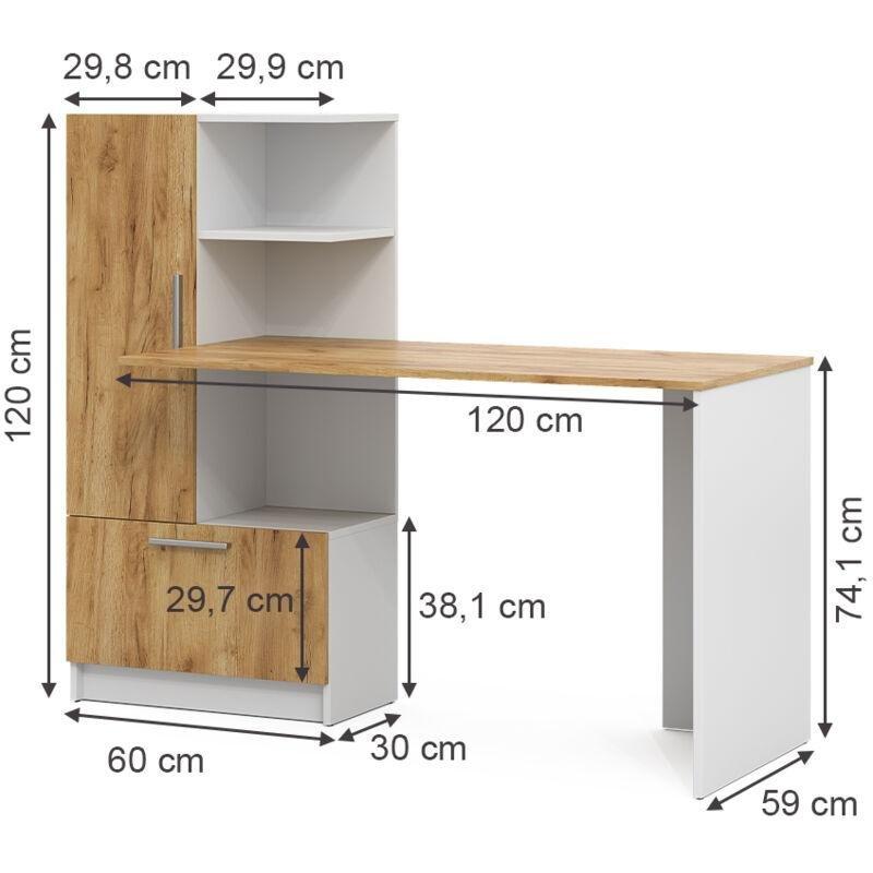 Beyaz Suntalam Raflı Bilgisayar Masası-150x120x59 cm - 115046