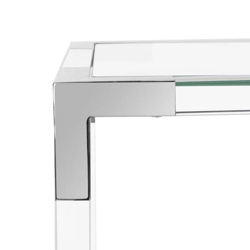 Cam ve Akrilik Metal Detaylı Raflı Şeffaf Dresuar - 120x40x77 cm - 132792