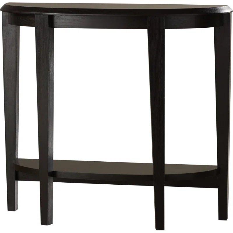 Cappuccino Endüstriyel Ahşap Alt Raflı Oval Dresuar - 92x30x83 cm - 132538