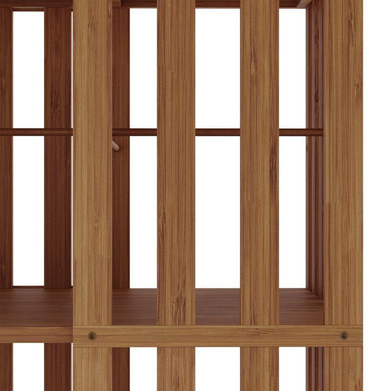 Ceviz Bambu 360 Derece Döner 6 Katlı Köşe Kitaplık - 178x38 cm - 141382
