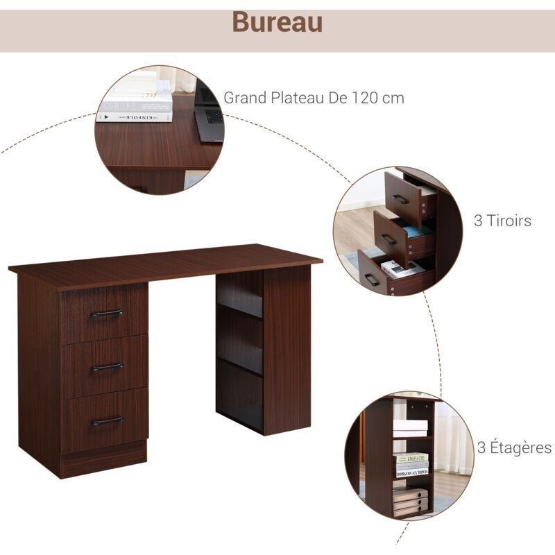 Ceviz Yonga Levha Çift Taraflı Çocuk Bilgisayar Masası-120x49x72 cm - 115895