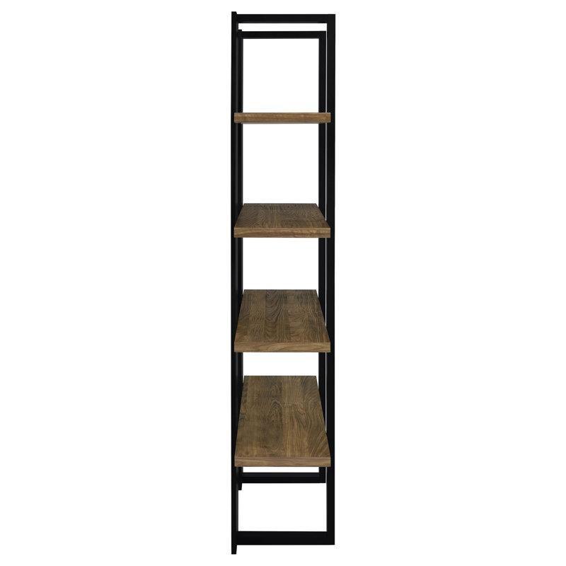 Çift Renk Görünümlü Endüstriyel Ahşap 4 Raflı Modern Etagere Kitaplık - 120x180 cm - 142027