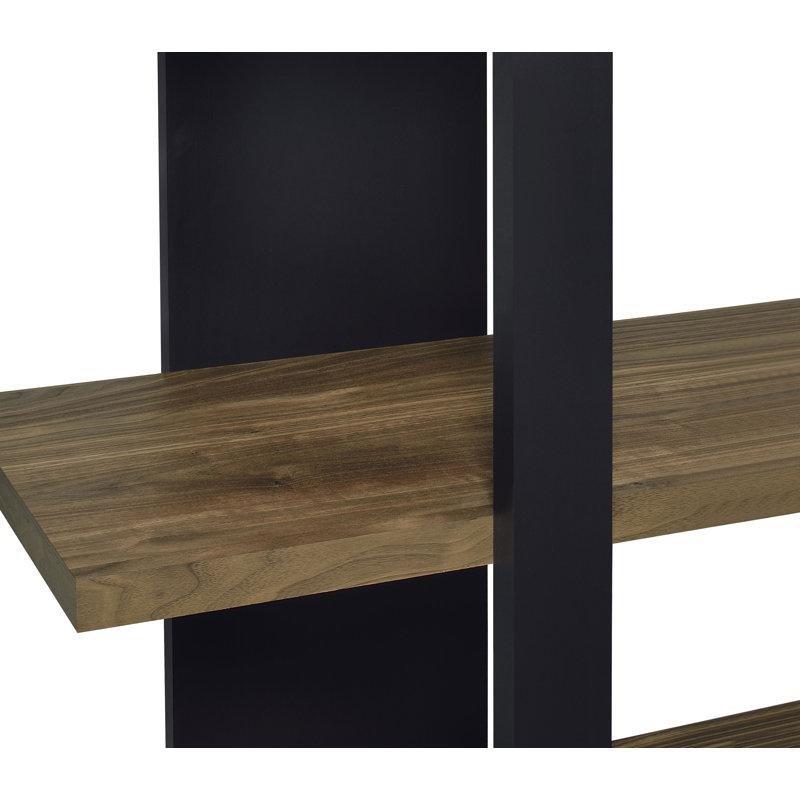 Çift Renk Görünümlü Endüstriyel Ahşap 4 Raflı Modern Etagere Kitaplık - 120x180 cm - 142027