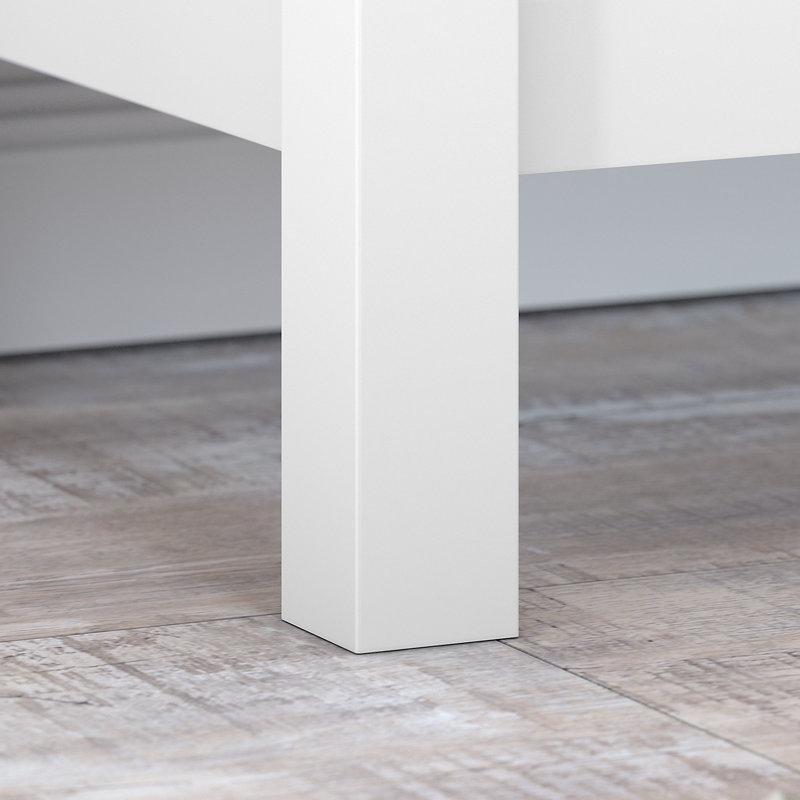 Çift Renkli Endüstriyel Ahşap 6 Bölmeli Ayarlanabilir Raflı Yatay Kitaplık - 115x39x77 cm - 142024