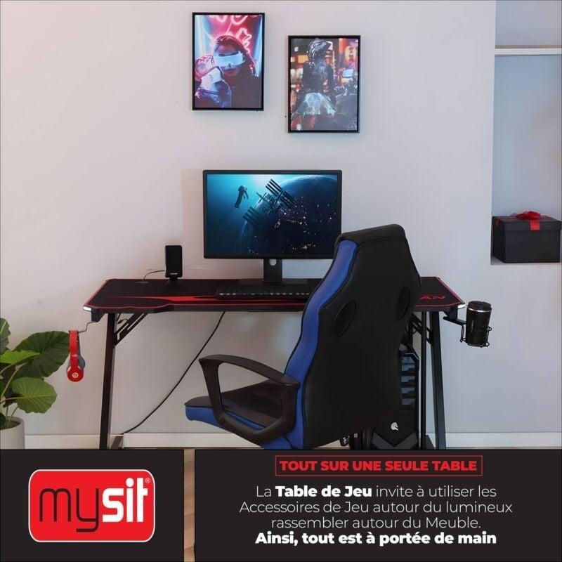 Çok Renkli Yonga Levha Ledli Oyuncu Bilgisayar Masası-140x60x74 cm - 115924