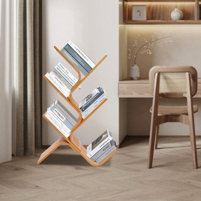Doğal Bambu 5 Raflı Ağaç Tasarımlı Kitaplık - 63x21x92 cm - 141505