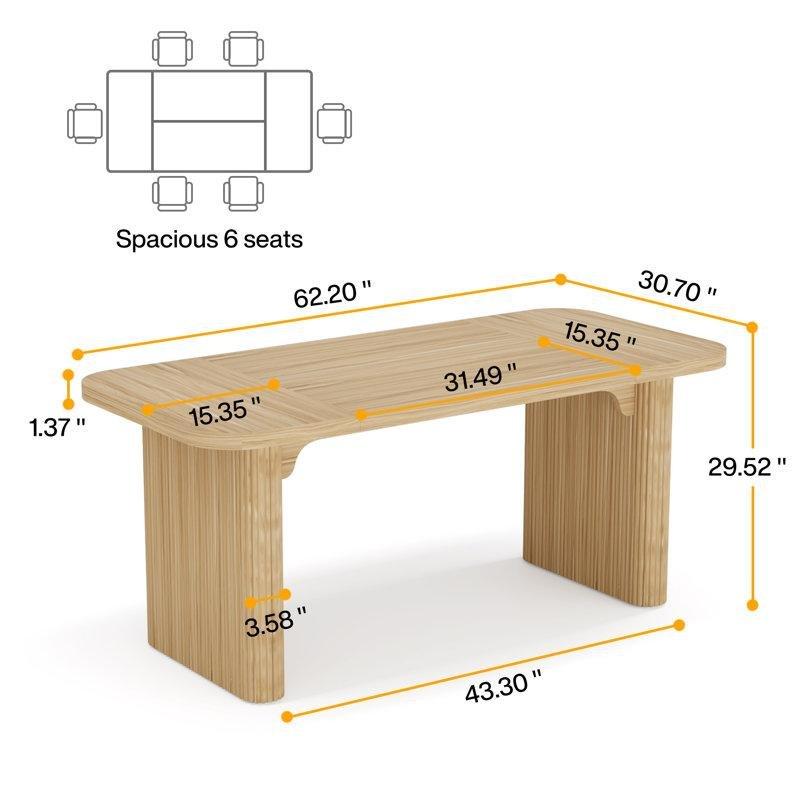 Doğal Endüstriyel Ahşap Raflı Dikdörtgen Bilgisayar Masası-160x78x75 cm - 116799