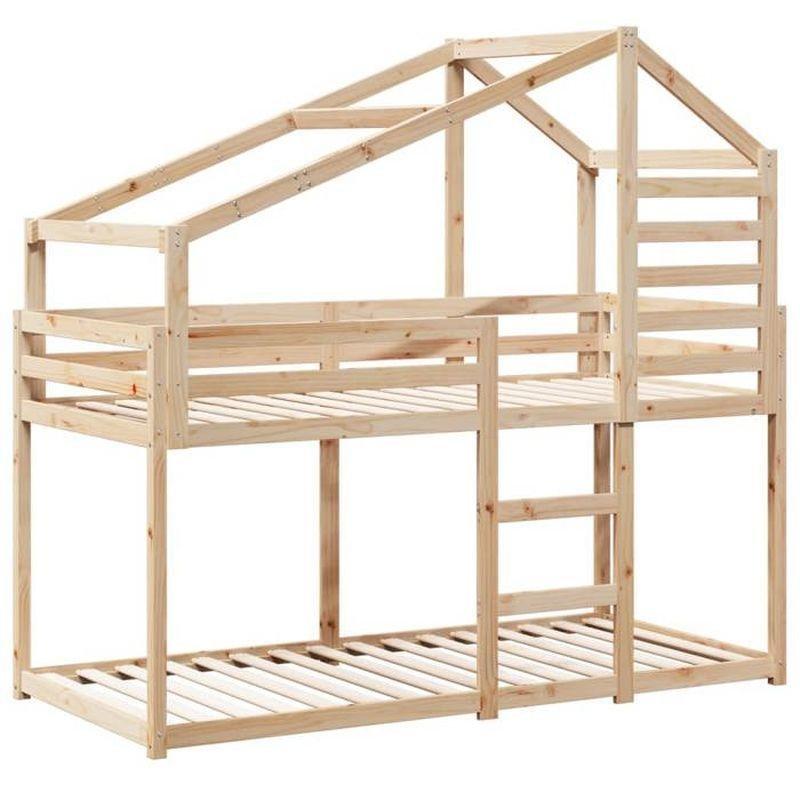 Doğal Masif Çam Çatılı Ve Korumalı Montessori Ranza - 80x200 cm - 125446