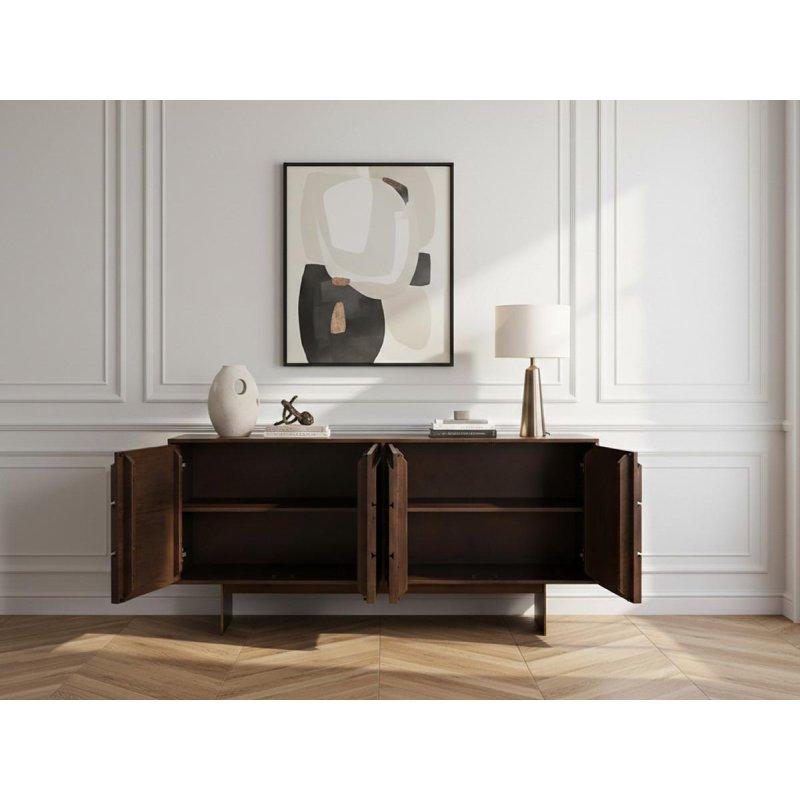 Doğal Masif Mango Ağacı 4 Kapaklı Konsol - 165x76 cm - 129446