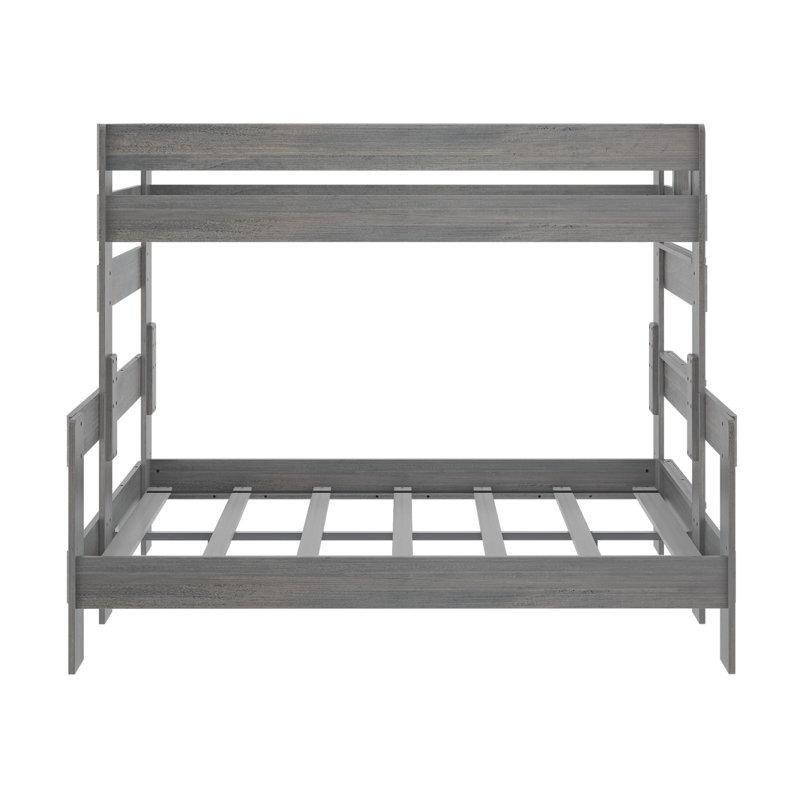 Driftwood Gri Masif Çam Geniş Alt Yataklı Ranza - 165x213 cm - 124602