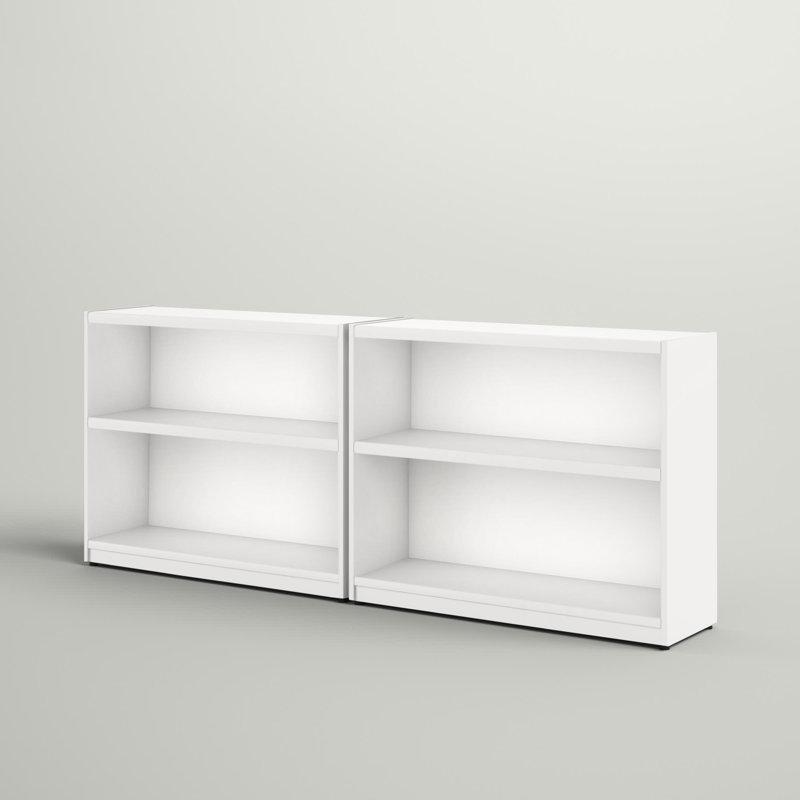 Endüstriyel Ahşap 2li Set Ayarlanabilir Raflı Yatay Kitaplık - 94x30x76 cm - 142141