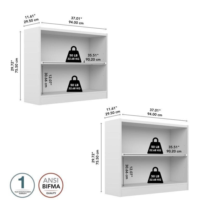 Endüstriyel Ahşap 2li Set Ayarlanabilir Raflı Yatay Kitaplık - 94x30x76 cm - 142141