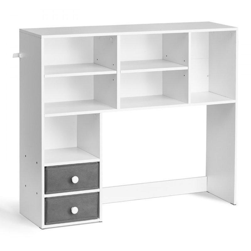 Endüstriyel Ahşap 3 Raflı Monitör Bölmeli Masaüstü Kitaplık - 94x26x79 cm - 141457