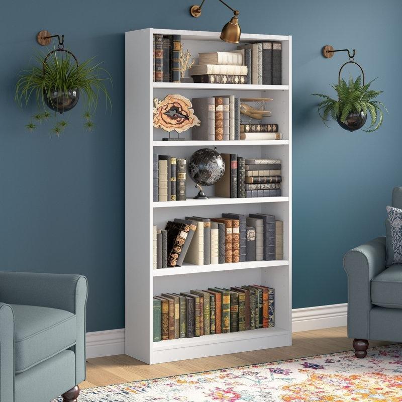 Endüstriyel Ahşap 5 Raflı Ayarlanabilir Kitaplık - 94x30x182 cm - 142042