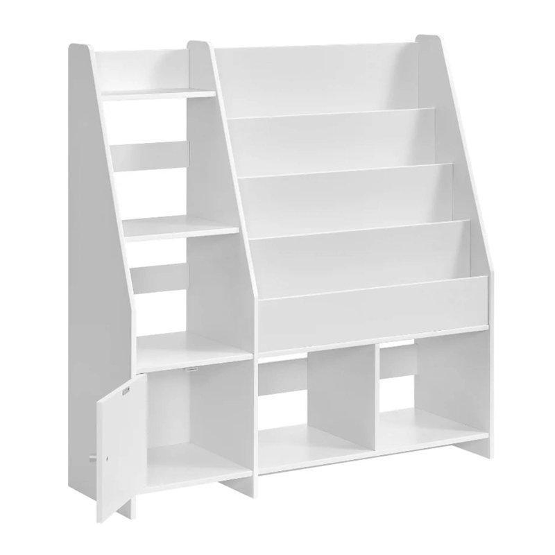 Endüstriyel Ahşap Çok Raflı Çocuk Odası Kitaplık - 95x30x101 cm - 141259
