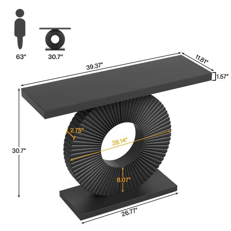 Endüstriyel Ahşap Halka Ayaklı Çizilmeye Dayanıklı Dresuar - 100x30x79 cm - 132956