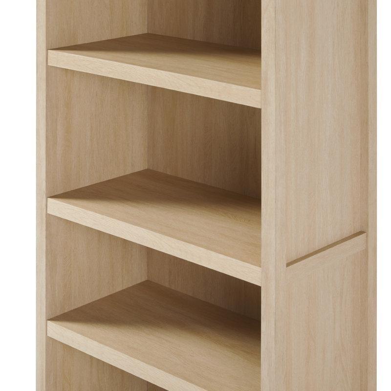 Endüstriyel Ahşap Kemerli Tasarım 5 Raflı Kitaplık - 194x77 cm - 142117