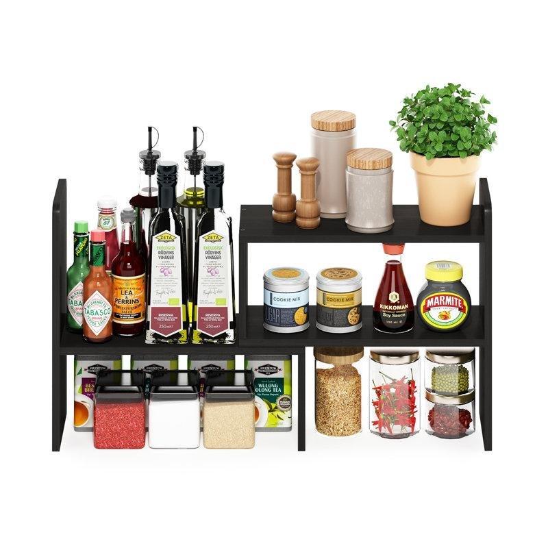 Endüstriyel Ahşap Masaüstü Düzenleyici Modüler Kitaplık - 61x18x40 cm - 141409