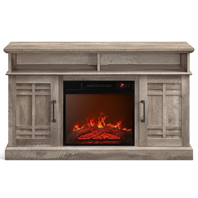 Espresso Metal Şömineli 2 Kapaklı Konsol - 122 cm - 129184
