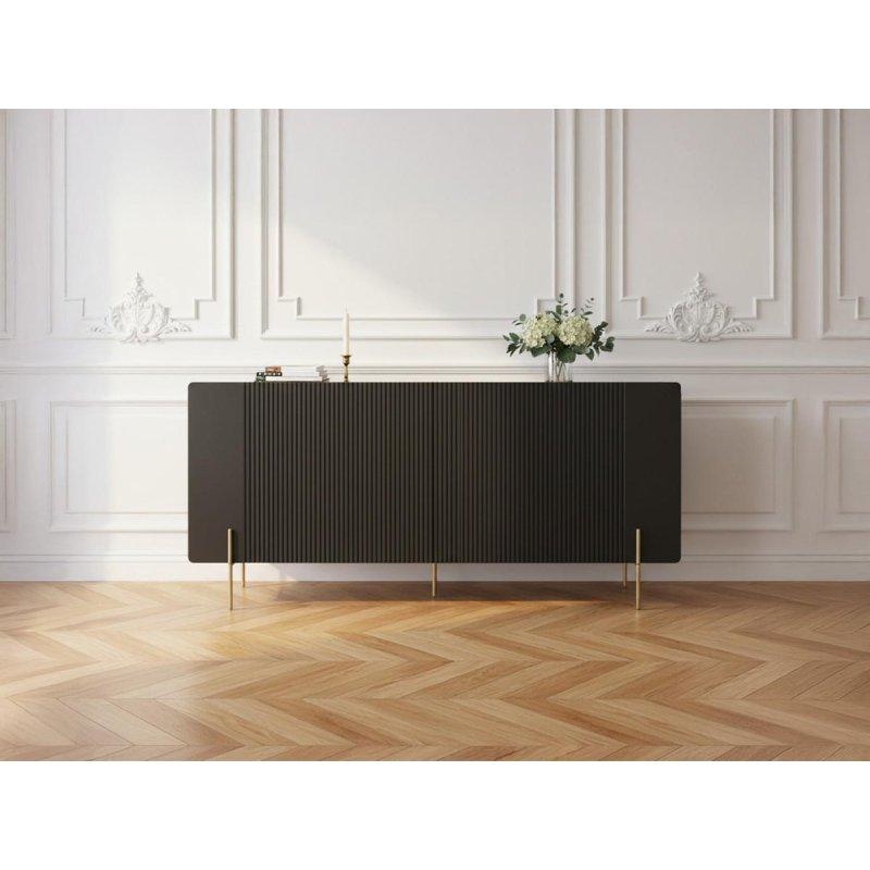 Gold Ayaklı 4 Kapaklı Yuvarlak Hatlı Konsol - 200 cm - 129332