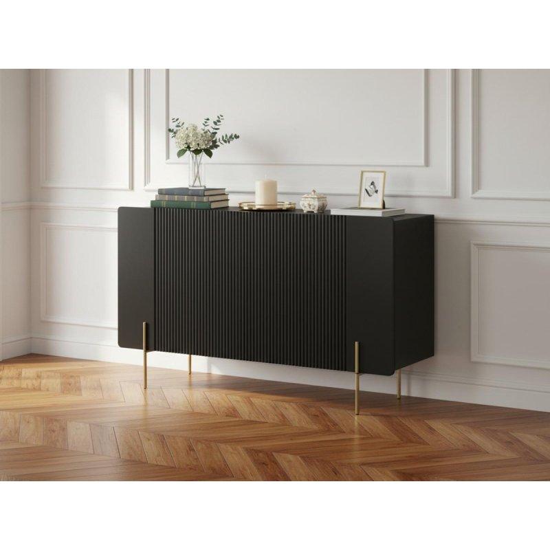 Gold Ayaklı MDF Gövde Yuvarlak Hatlı 3 Kapaklı Konsol - 150 cm - 129342
