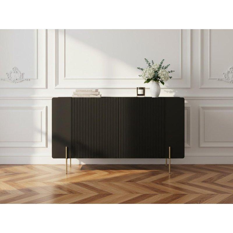 Gold Ayaklı MDF Gövde Yuvarlak Hatlı 3 Kapaklı Konsol - 150 cm - 129342