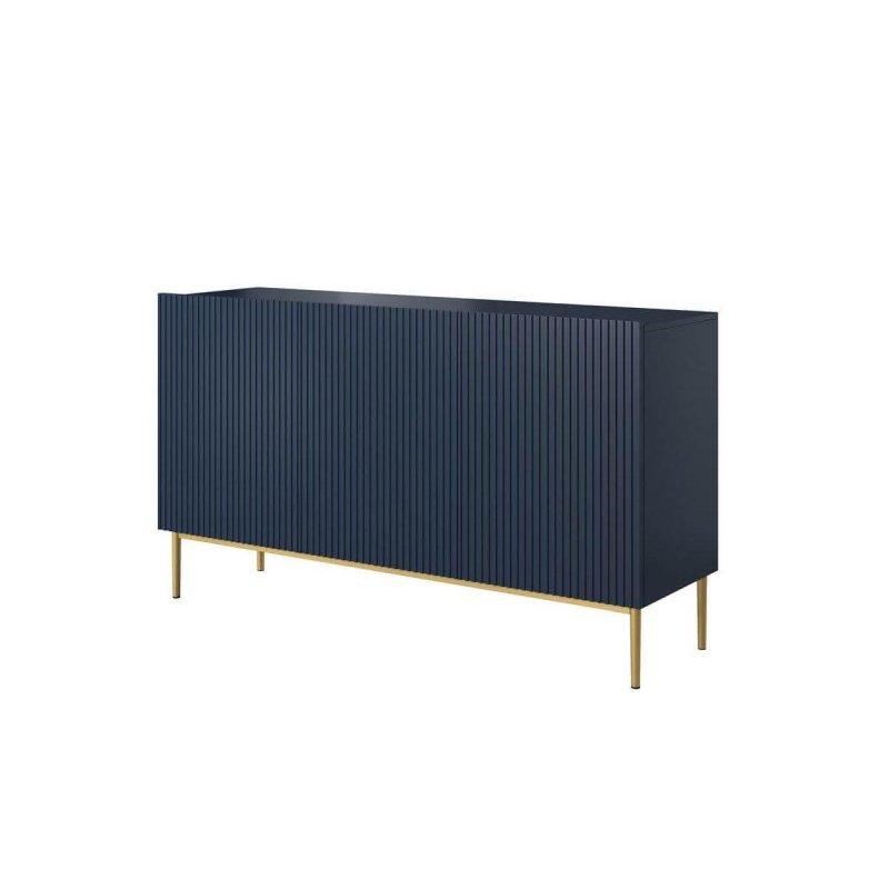 Gold Ayaklı Rölyef Desenli Endüstriyel Ahşap Konsol - 150x45x85 cm - 129396