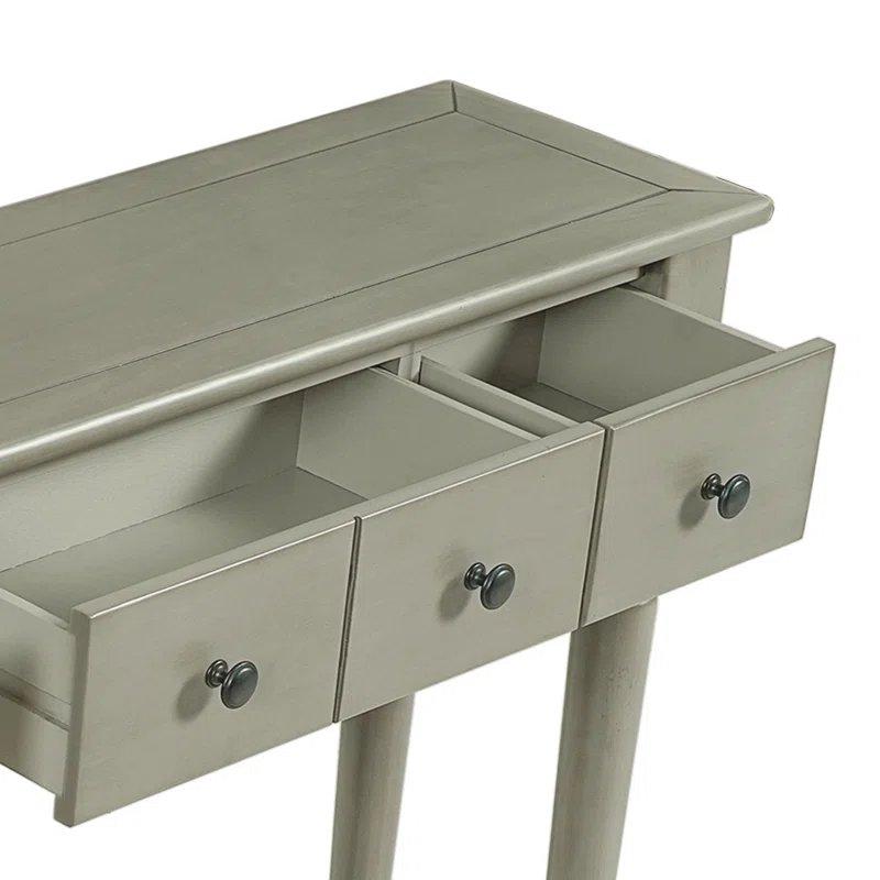 Gri Eskitme Endüstriyel Ahşap 4 Çekmeceli ve Alt Raflı Dresuar - 152 cm - 132819