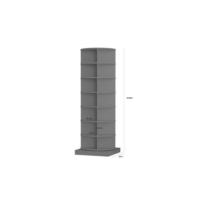 Gri Suntalam 360 Derece Döner Raflı Ayakkabılık - 61x61x165 cm - 120160