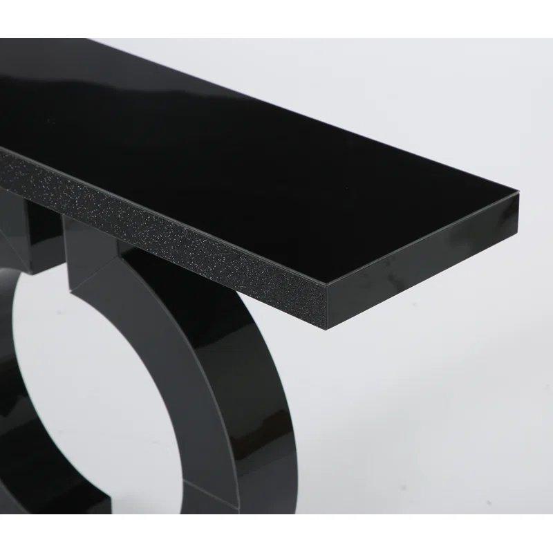 Gümüş Akrilik Detaylı O Taban Tasarımlı Aynalı Dresuar - 110x30 cm - 131465