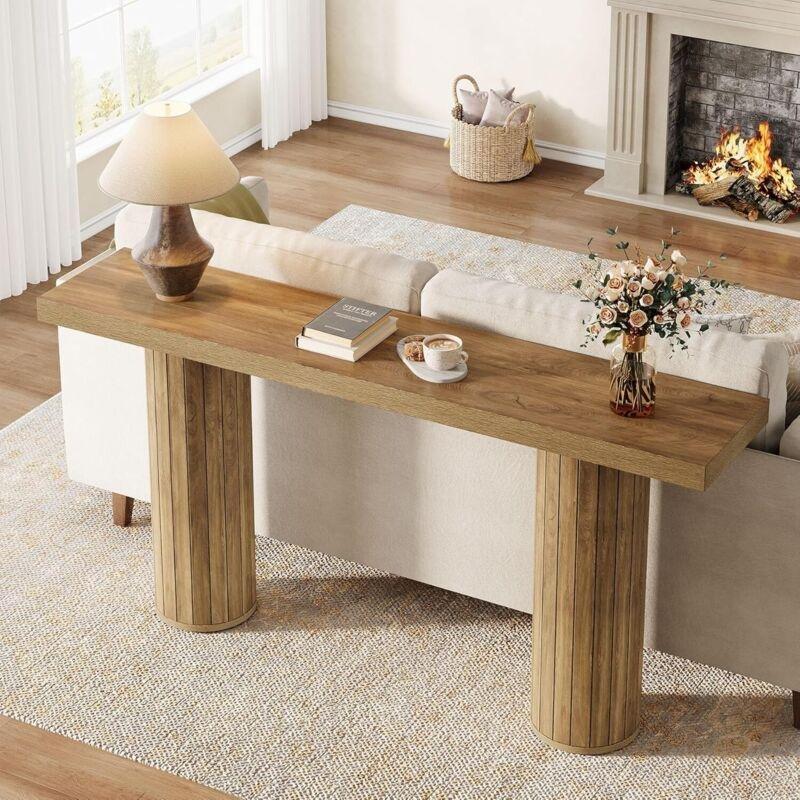 Kahverengi Ahşap Dikdörtgen Tasarımlı Dresuar - 160x30x85 cm - 133955