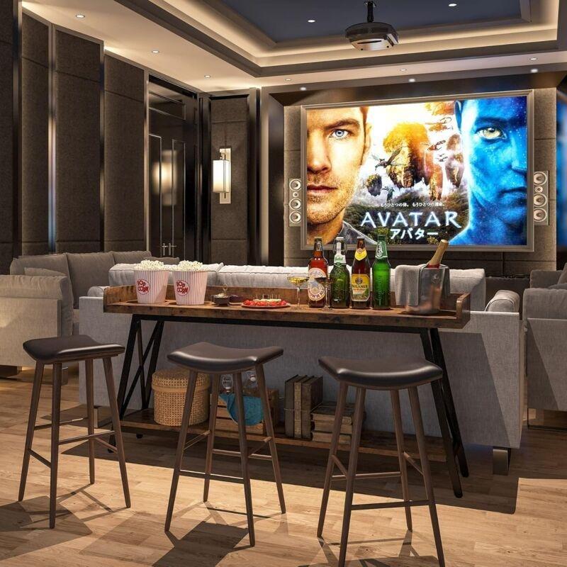 Kahverengi Ahşap ve Metal Ayaklı Endüstriyel Dresuar - 180x30x80 cm - 133806